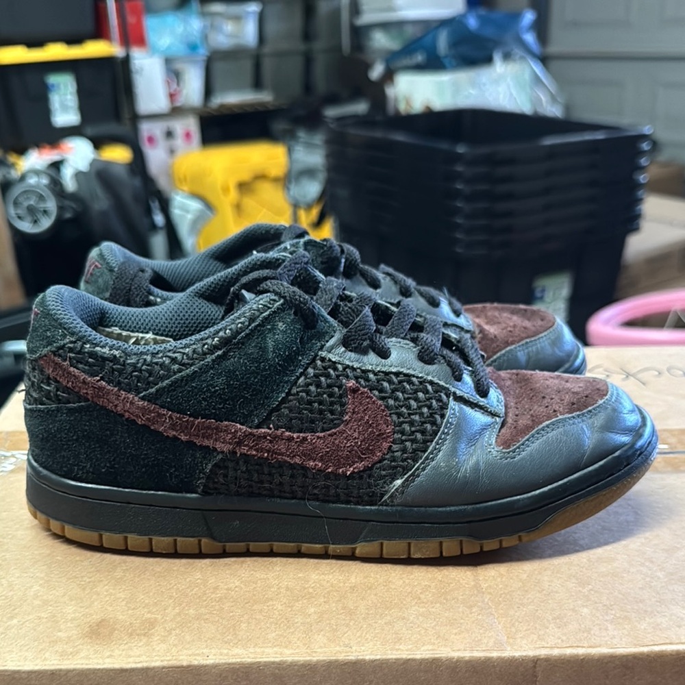 Nike Black and Brown Textured Sneakers
